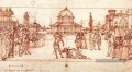 Le Triomphe de St George dessinant Vittore Carpaccio